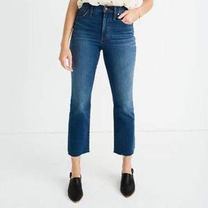 Madewell Cali Demi- boot frayed hem jeans size 31